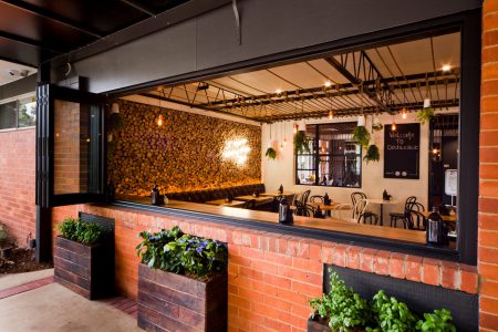 Doubleshot Cafe interior from outside